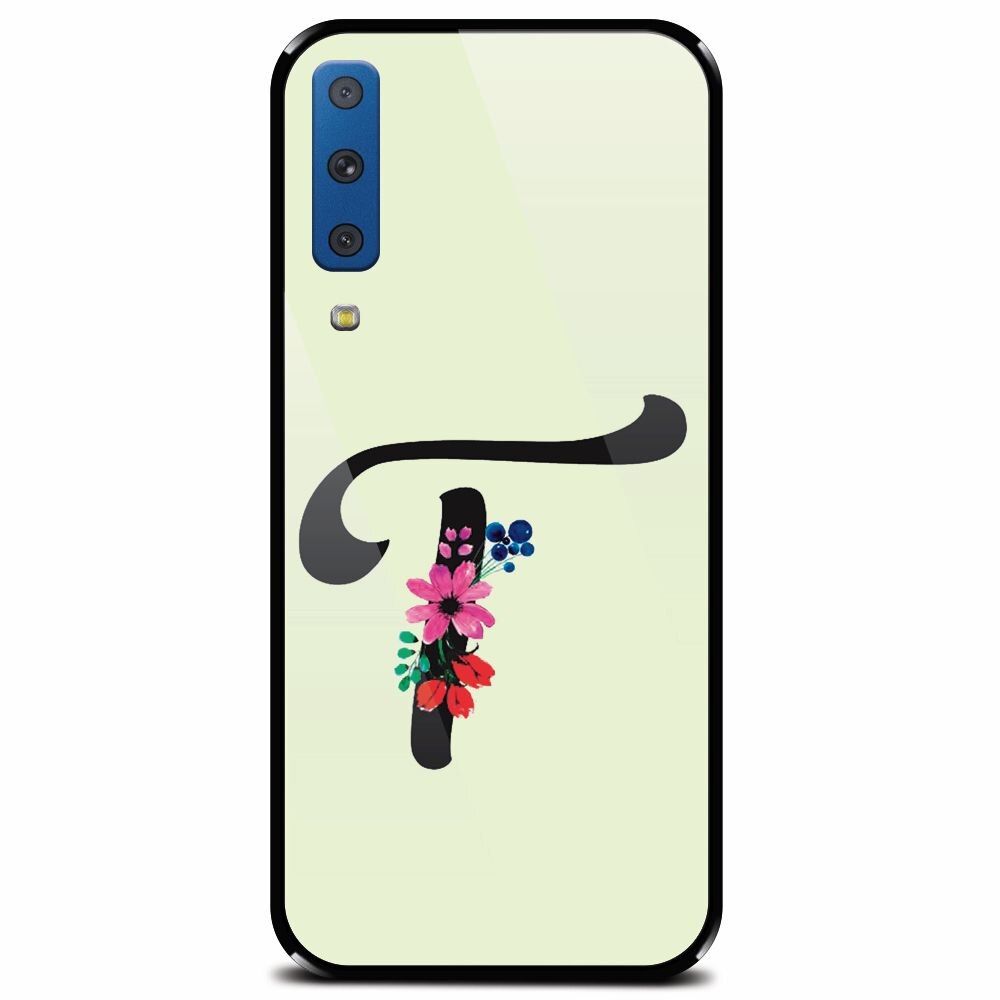 Husa din sticla securizata pentru Samsung Galaxy A7 (2018), Litera T