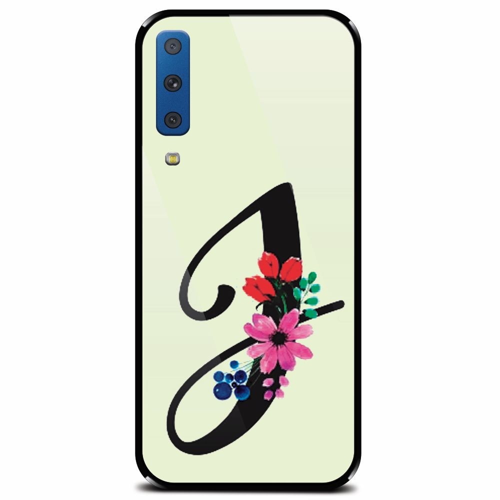 Husa din sticla securizata pentru Samsung Galaxy A7 (2018), Litera J