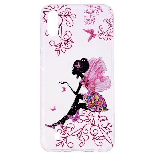 Carcasa Husa Samsung Galaxy A10 model Fairy Butterfly, Antisoc + Folie sticla securizata Samsung Galaxy A10 Tempered Glass Viceversa