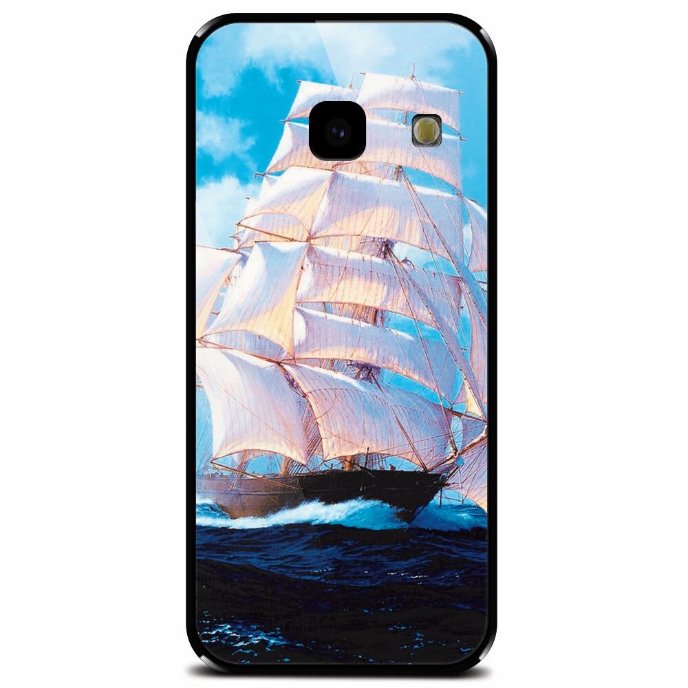 Husa din sticla securizata pentru Samsung Galaxy J4 Plus, Attractive Art Of Ships