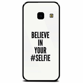 Husa din sticla securizata pentru Samsung Galaxy J4 Plus, Believe In Yourlfie Husa din sticla securizata pentru Samsung Galaxy J4 Plus, Believe In Yourlfie