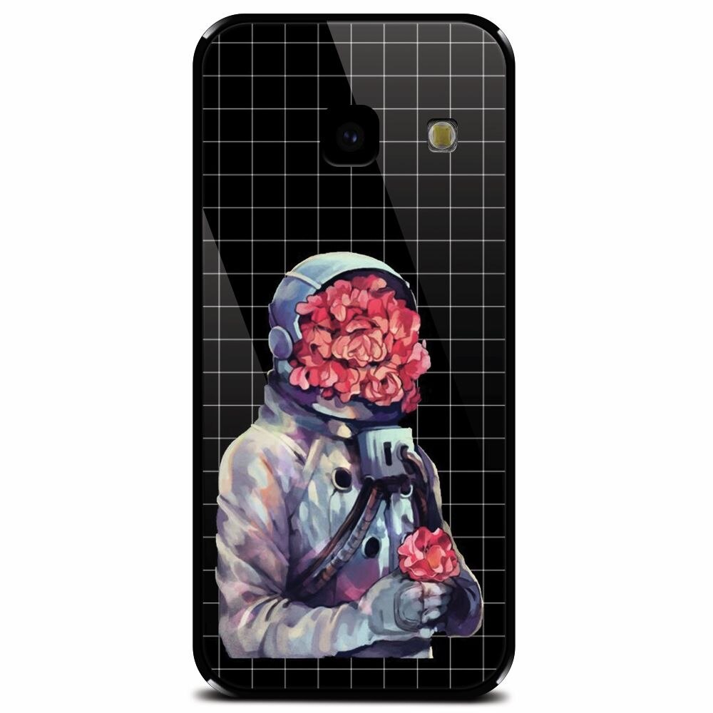 Husa din sticla securizata pentru Samsung Galaxy J4 Plus, Astronaut Love