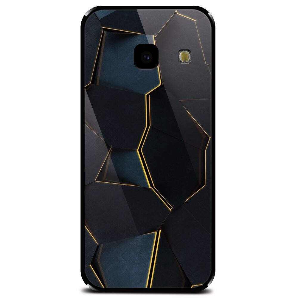 Husa din sticla securizata pentru Samsung Galaxy J4 Plus, Abstract Draw