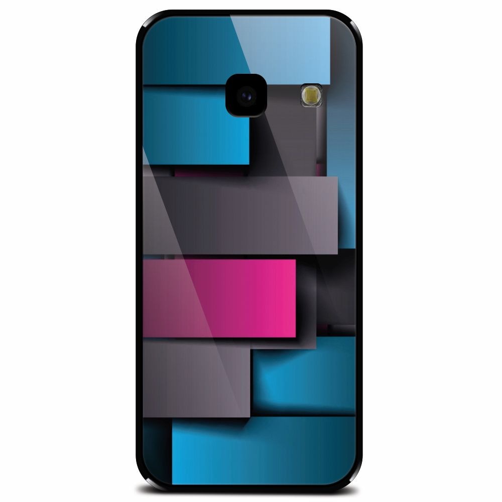 Husa din sticla securizata pentru Samsung Galaxy J4 Plus, Cool Abstract