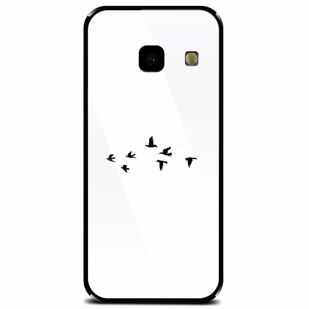 Husa din sticla securizata pentru Samsung Galaxy J4 Plus, Birds