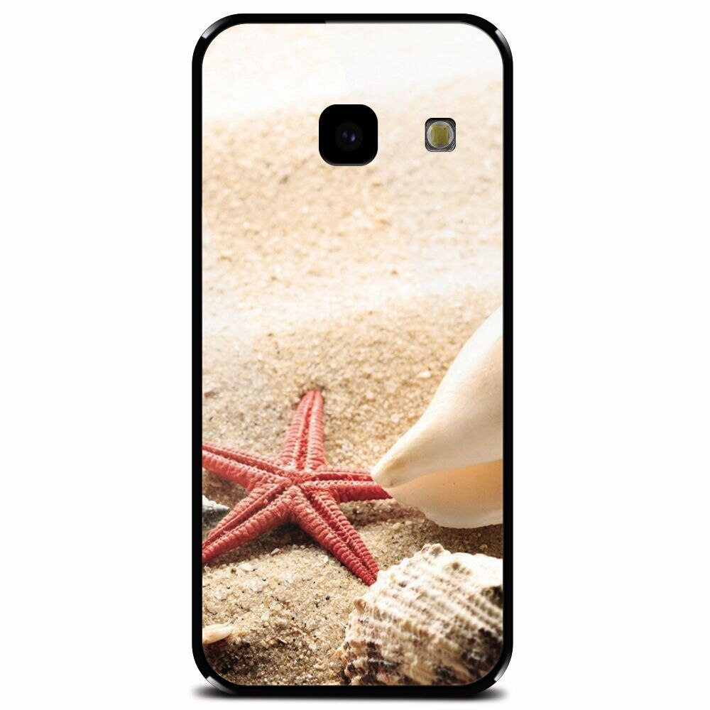 Husa din sticla securizata pentru Samsung Galaxy J4 Plus, Beach Shells And Starfish