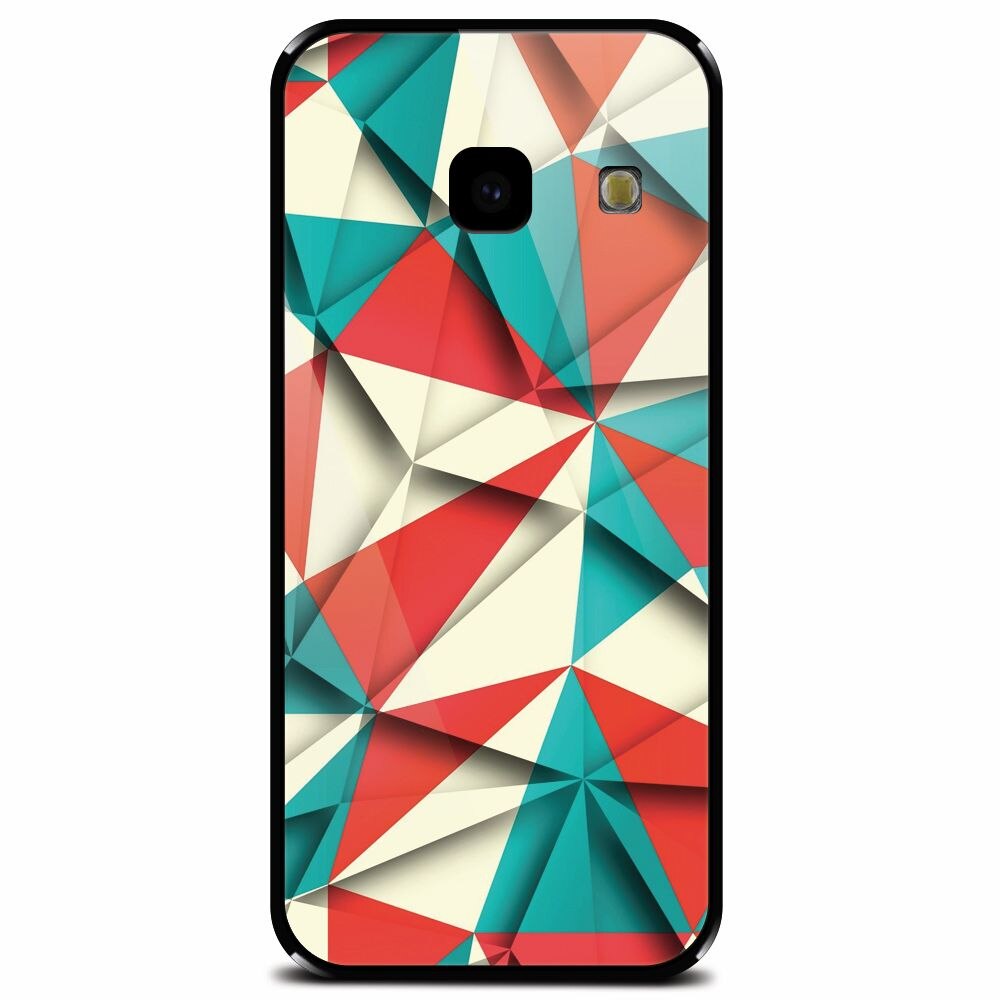 Husa din sticla securizata pentru Samsung Galaxy J4 Plus, Abstract Vector