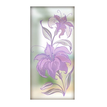 Folie pentru geam decorativa crin mov, 1 m x 2,1 m Folie pentru geam decorativa crin mov, 1 m x 2,1 m