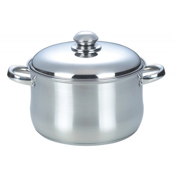Cratita din inox cu capac din inox , 24 cm , 6 litri Cratita din inox cu capac din inox , 24 cm , 6 litri