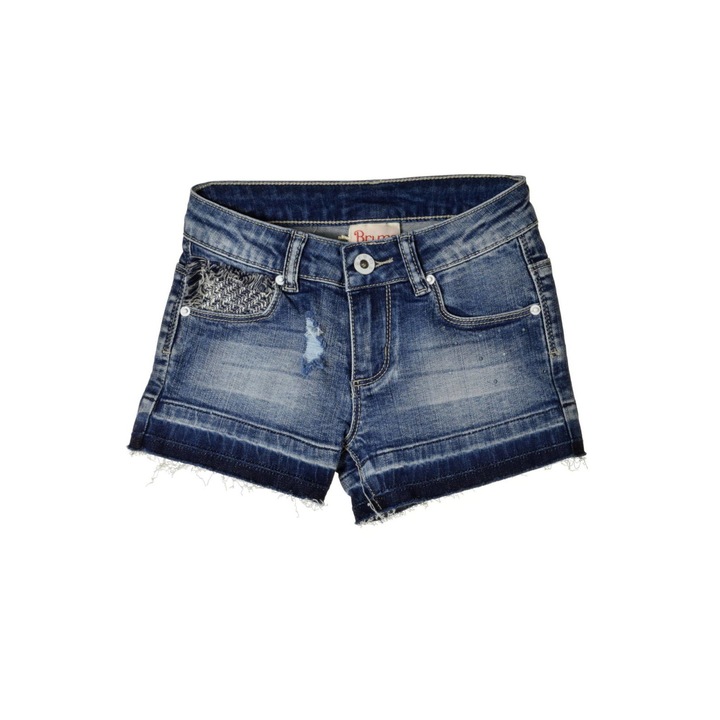 Brums strasszköves, rojtos lány farmershort – 104