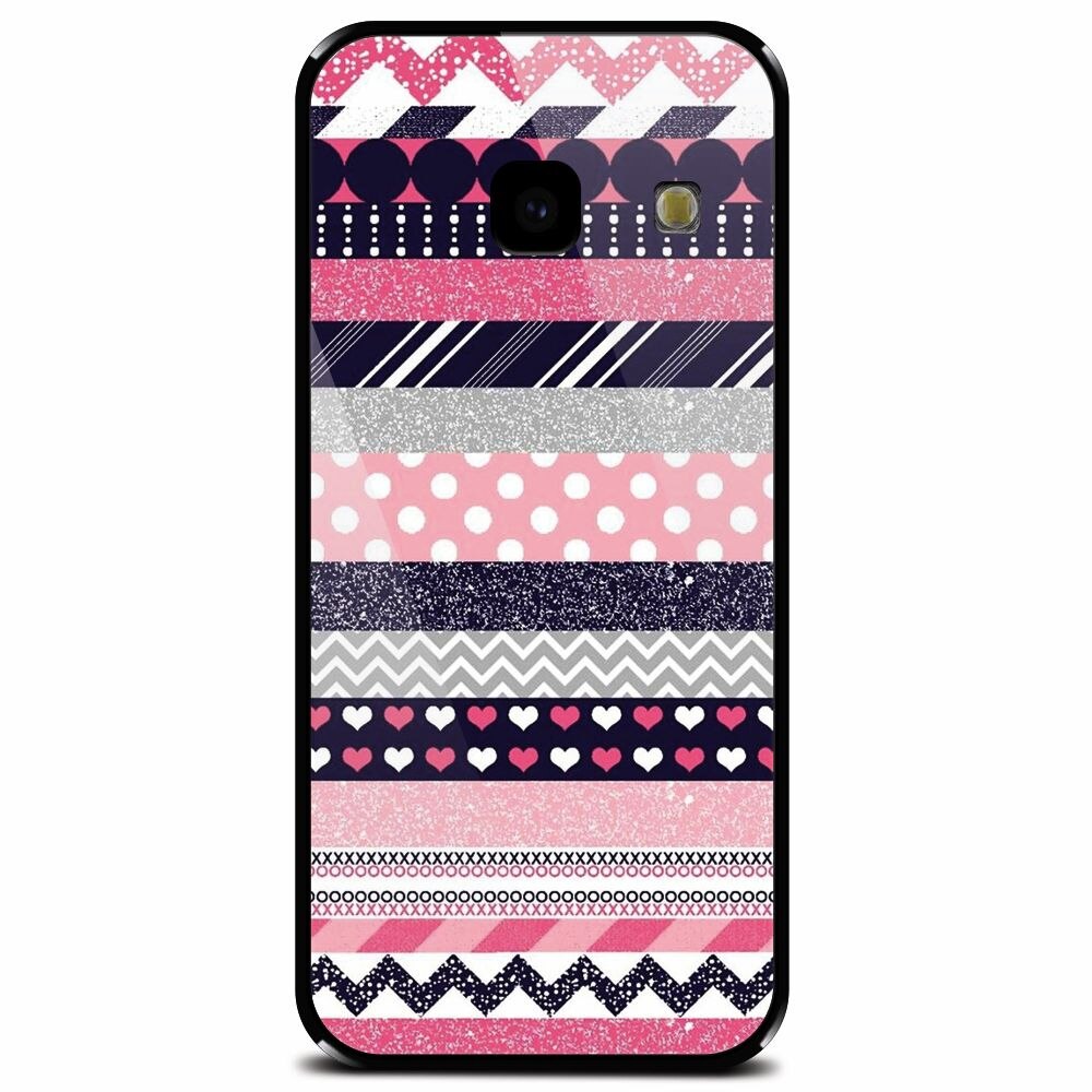 Husa din sticla securizata pentru Samsung Galaxy J4 Plus, Love Pattern