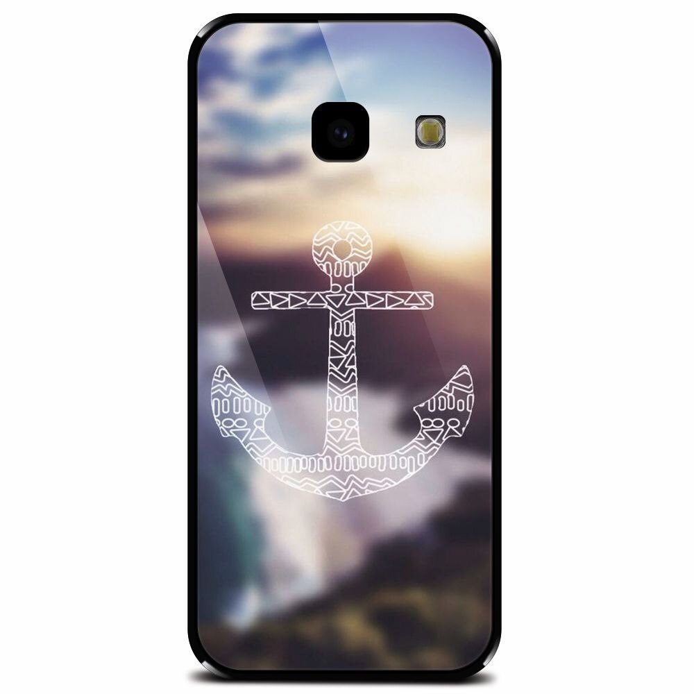 Husa din sticla securizata pentru Samsung Galaxy J4 Plus, Ancora