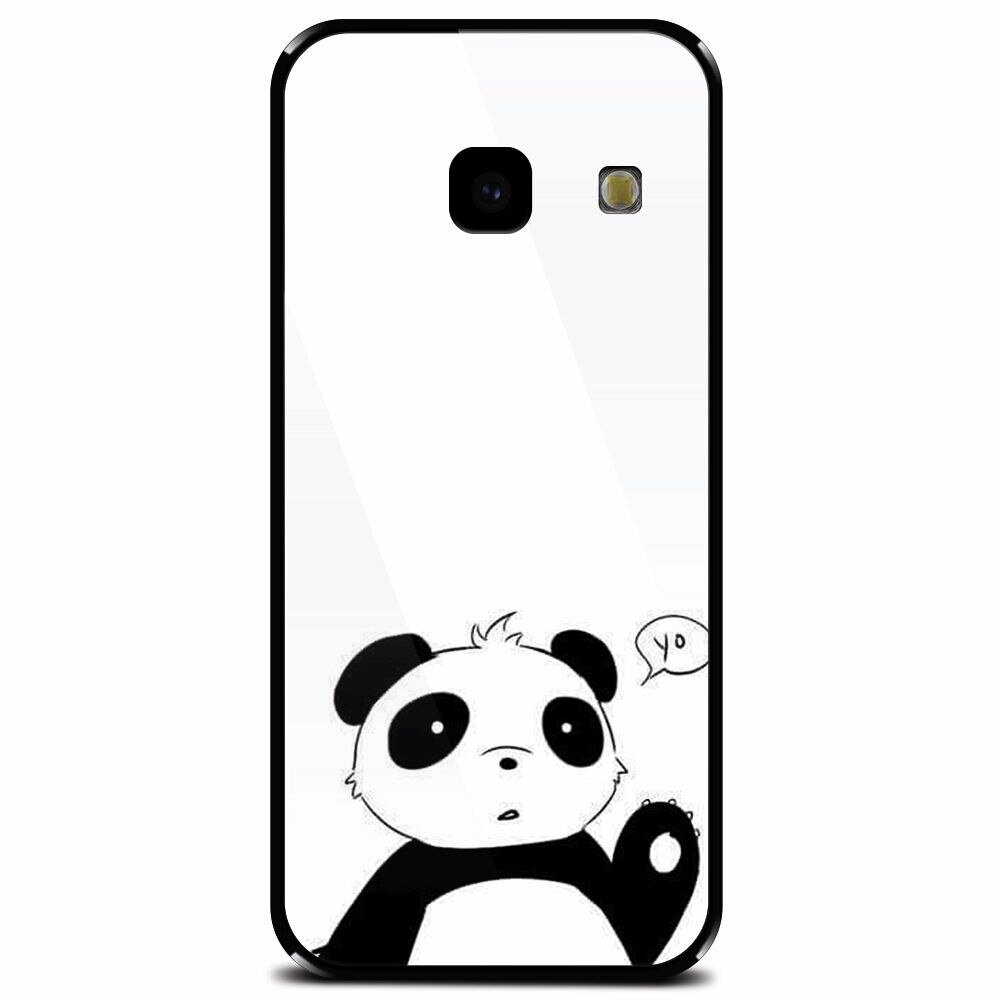 Husa din sticla securizata pentru Samsung Galaxy J4 Plus, Panda Cellphone