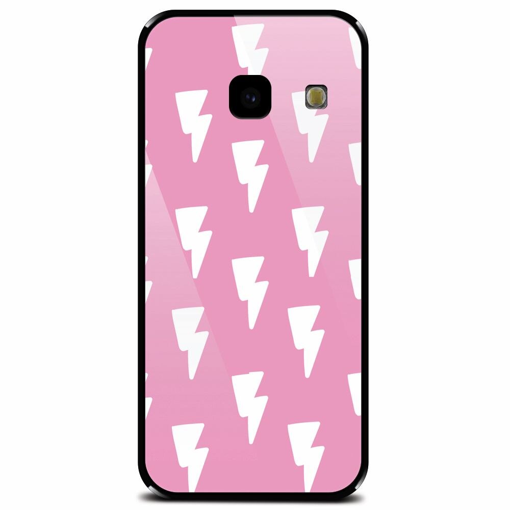 Husa din sticla securizata pentru Samsung Galaxy J4 Plus, Electric Pink