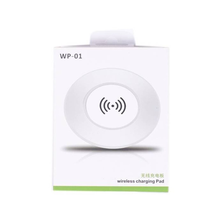 WP-01 vezeték nélküli töltő, univerzális, mobiltelefonok/okostelefonok töltéséhez 5V 2A