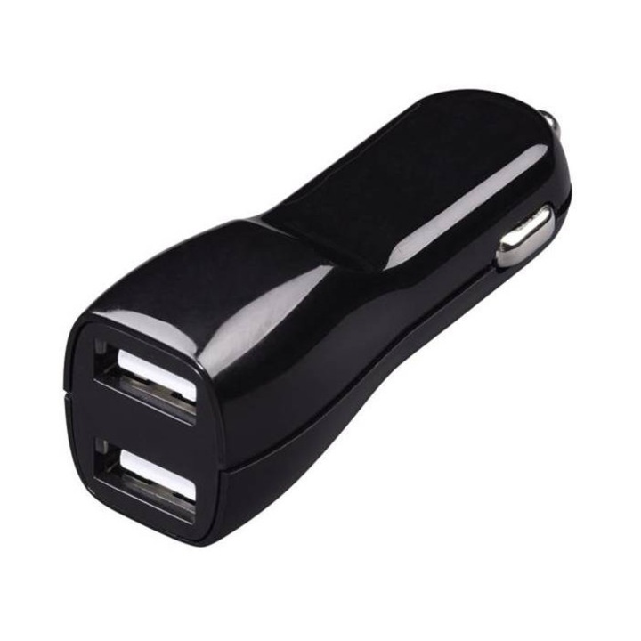 Autós töltő HAMA készülékekhez 2 kimenettel USB 5V 2.1A