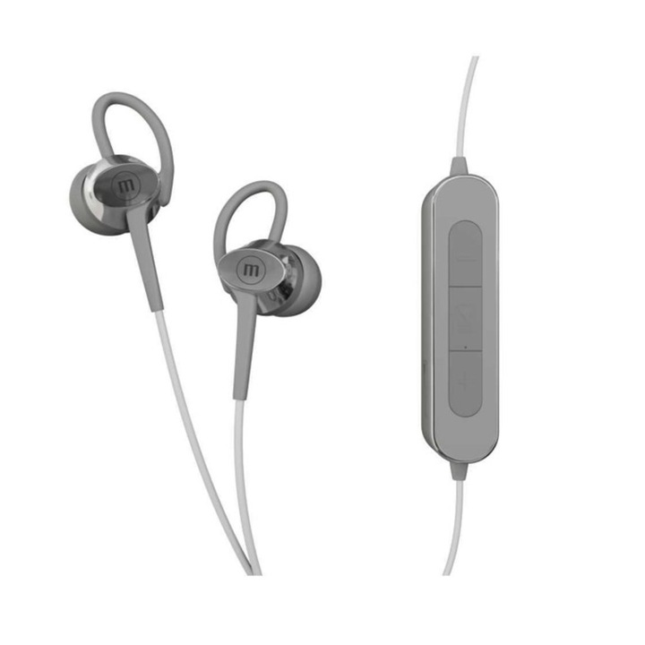 Слушалки Maxell BT Fusion, безжични, микрофон, Bluetooth, сребристи