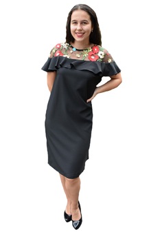 rochie eleganta alizee brodata cu floridampj exclussive negru imagen 49_0_
0