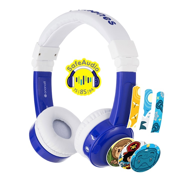 Casti cu fir pentru copii Buddyphones Discover (albastru)