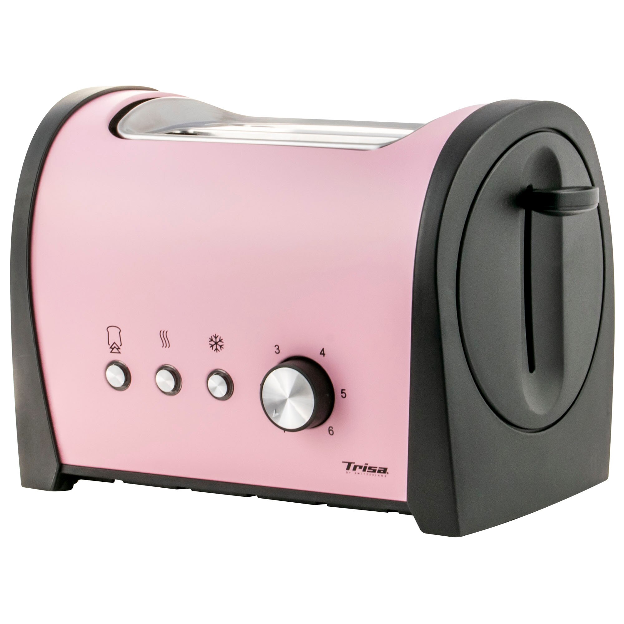 Prajitor de paine Trisa Retro Line 7367.8712 culoare roz, putere 800W, 6 pozitii reglabile pentru o rumenire perfecta a painii