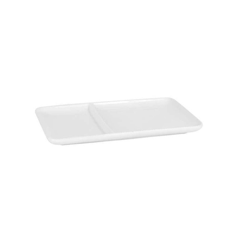 Platou portelan dublu compartimentat, 23,5 x 14 cm - Viejo Valle