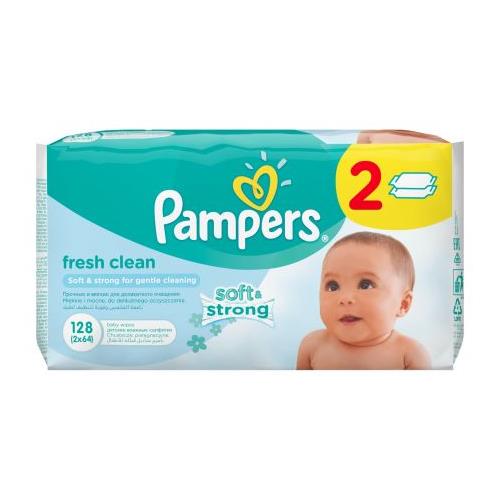 Servetele umede Pampers fresh clean (2*64)