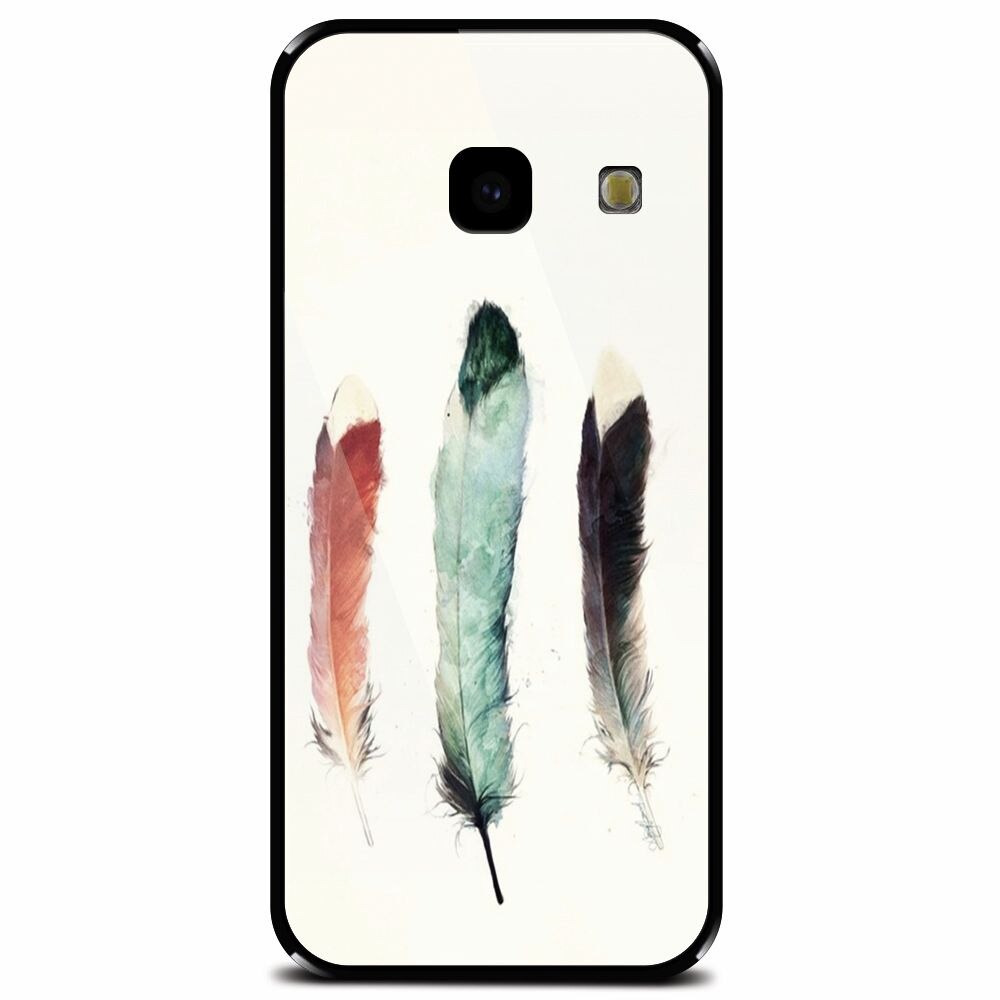 Husa din sticla securizata pentru Samsung Galaxy J4 Plus, Three Feathers