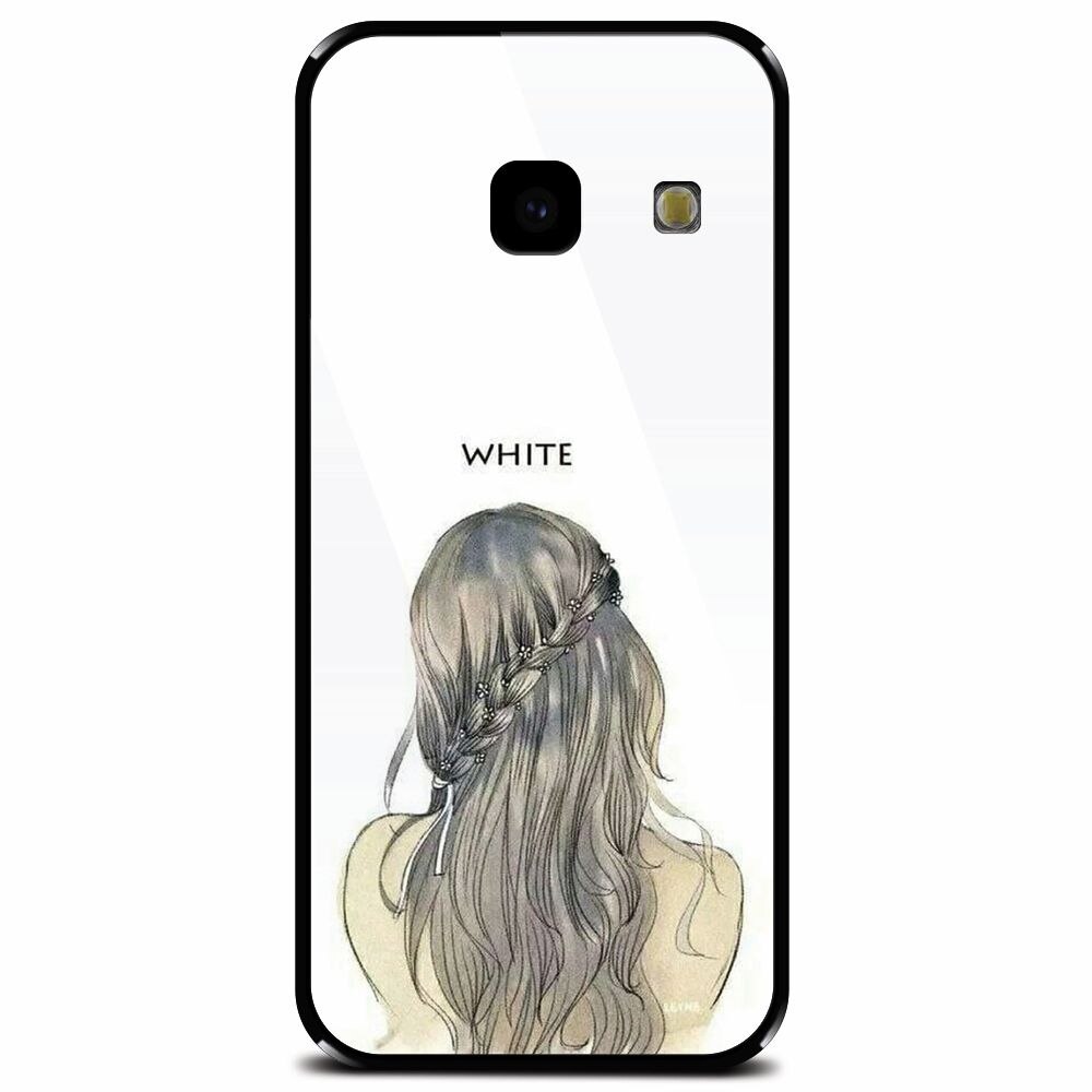 Husa din sticla securizata pentru Samsung Galaxy J4 Plus, White