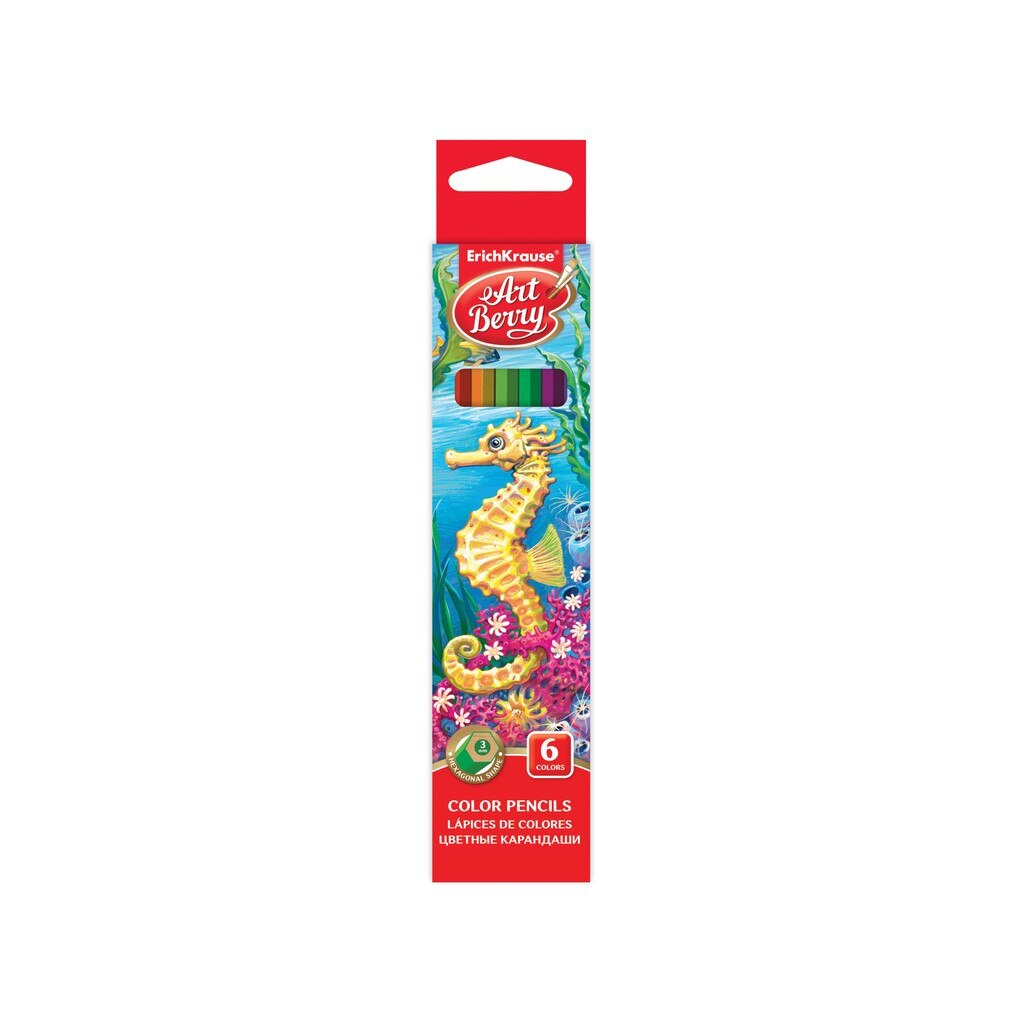 Creioane colorate ErichKrause Artberry 6 culori/set