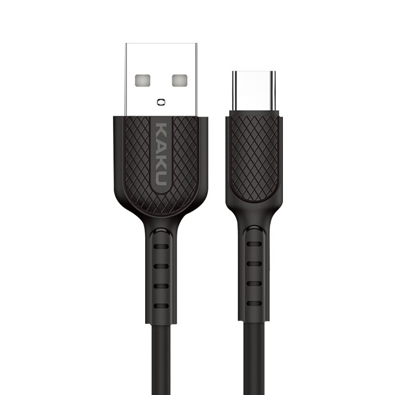 Cablu Kaku de date/incarcare, Fast charging USB 3.2A, Apple, Lightning, 1m, Negru