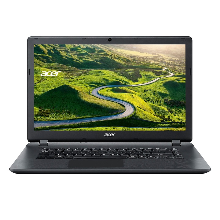 Acer Aspire ES1-520-343N Laptop AMD Dual-Core E1-2500 1.40GHz-es processzorral, 15.6", 2GB, 500GB, AMD Radeon HD 8240, Free DOS, Nemzetközi angol billentyűzet, Fekete