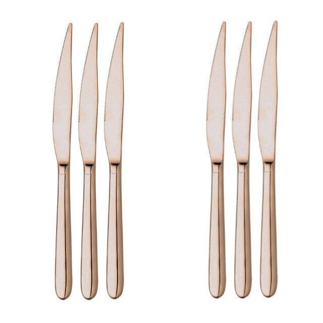 Set 6 cutite otel inoxidabil 18/10 INOXRIV NOVECENTO PINK GOLD