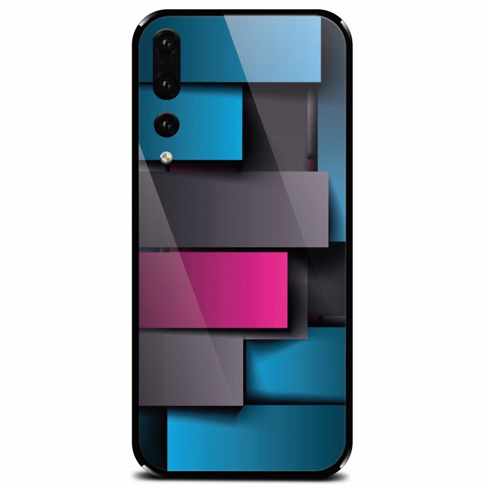 Husa din sticla securizata pentru Huawei P20 Pro, Cool Abstract