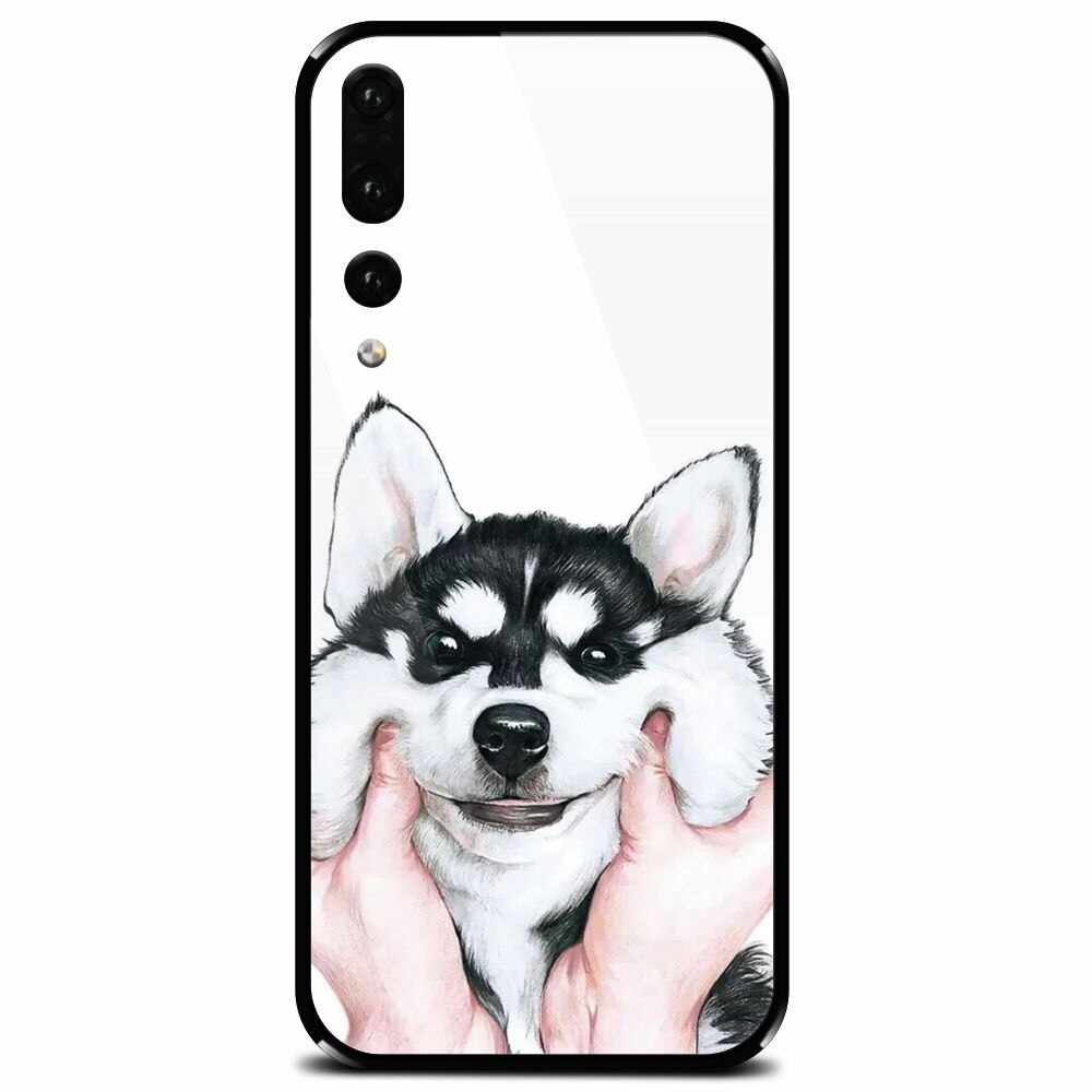 Husa din sticla securizata pentru Huawei P20 Pro, Cute Dog 1