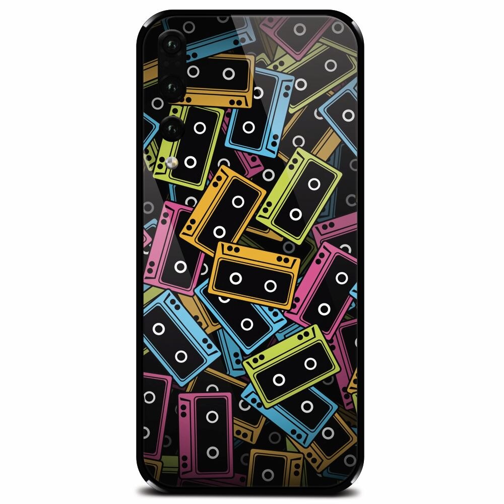 Husa din sticla securizata pentru Huawei P20 Pro, Audio Cassette Color Vector