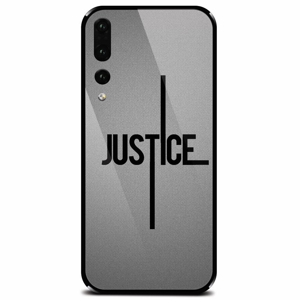 Husa din sticla securizata pentru Huawei P20 Pro, Amir Justice Minimalistic Nubheebuccus Text