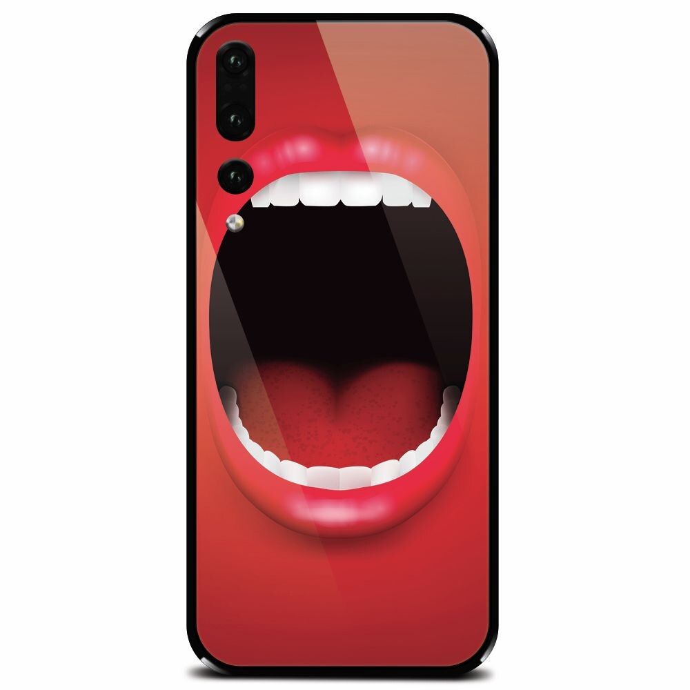 Husa din sticla securizata pentru Huawei P20 Pro, Big Mouth