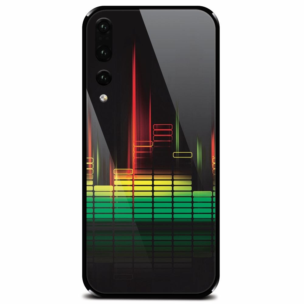Husa din sticla securizata pentru Huawei P20 Pro, Abstract Dj Sound System