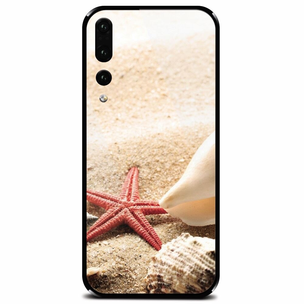 Husa din sticla securizata pentru Huawei P20 Pro, Beach Shells And Starfish
