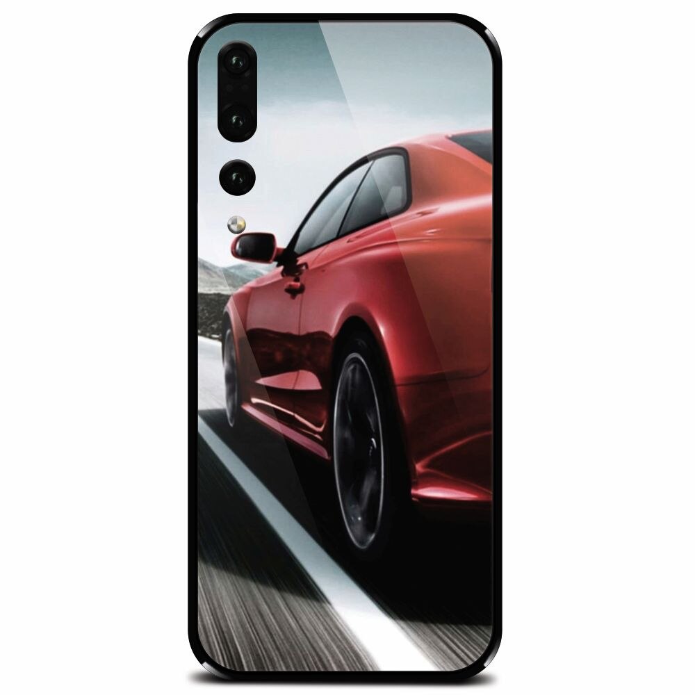 Husa din sticla securizata pentru Huawei P20 Pro, Car On Road