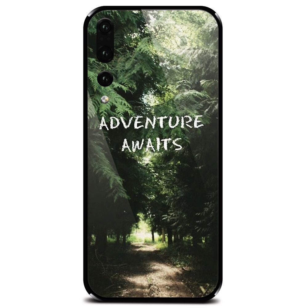 Husa din sticla securizata pentru Huawei P20 Pro, Adventure Awaits Forest