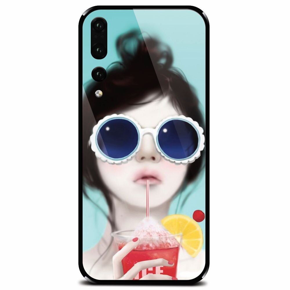 Husa din sticla securizata pentru Huawei P20 Pro, Cute Girly 001