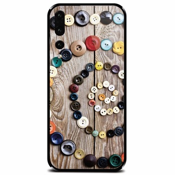 Husa din sticla securizata pentru Huawei P20 Pro, Colorful Buttons Spiral Wood Deck Husa din sticla securizata pentru Huawei P20 Pro, Colorful Buttons Spiral Wood Deck