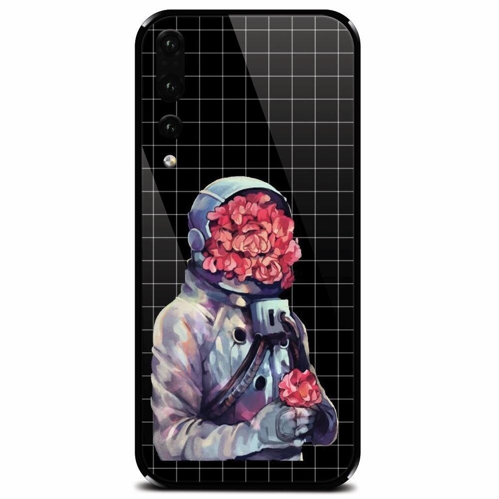 Husa din sticla securizata pentru Huawei P20 Pro, Astronaut Love