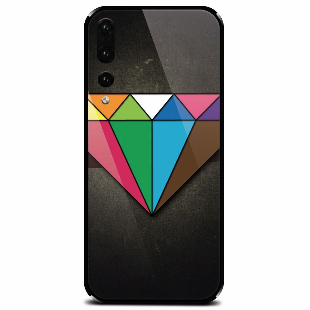 Husa din sticla securizata pentru Huawei P20 Pro, Colorful Diamond