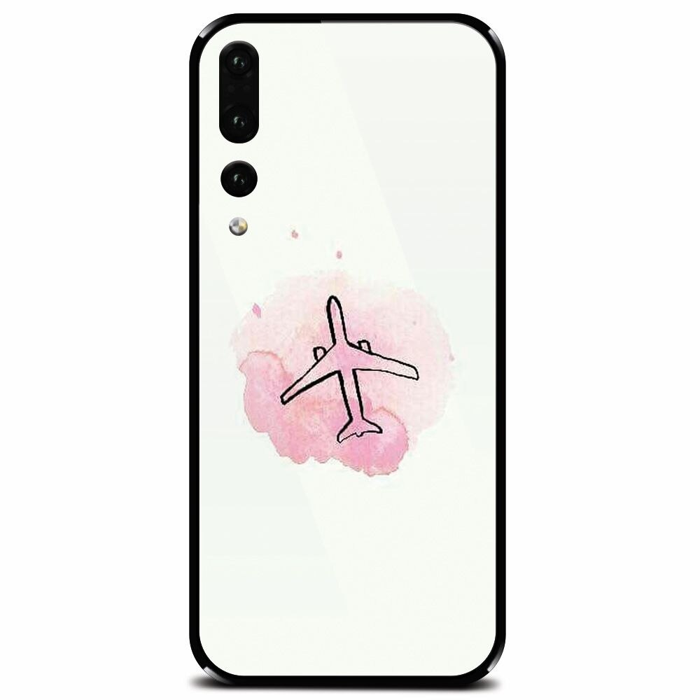 Husa din sticla securizata pentru Huawei P20 Pro, Airplain