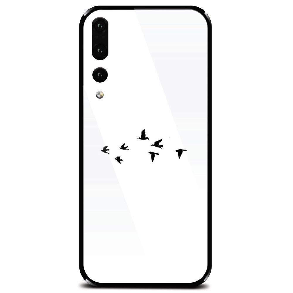 Husa din sticla securizata pentru Huawei P20 Pro, Birds