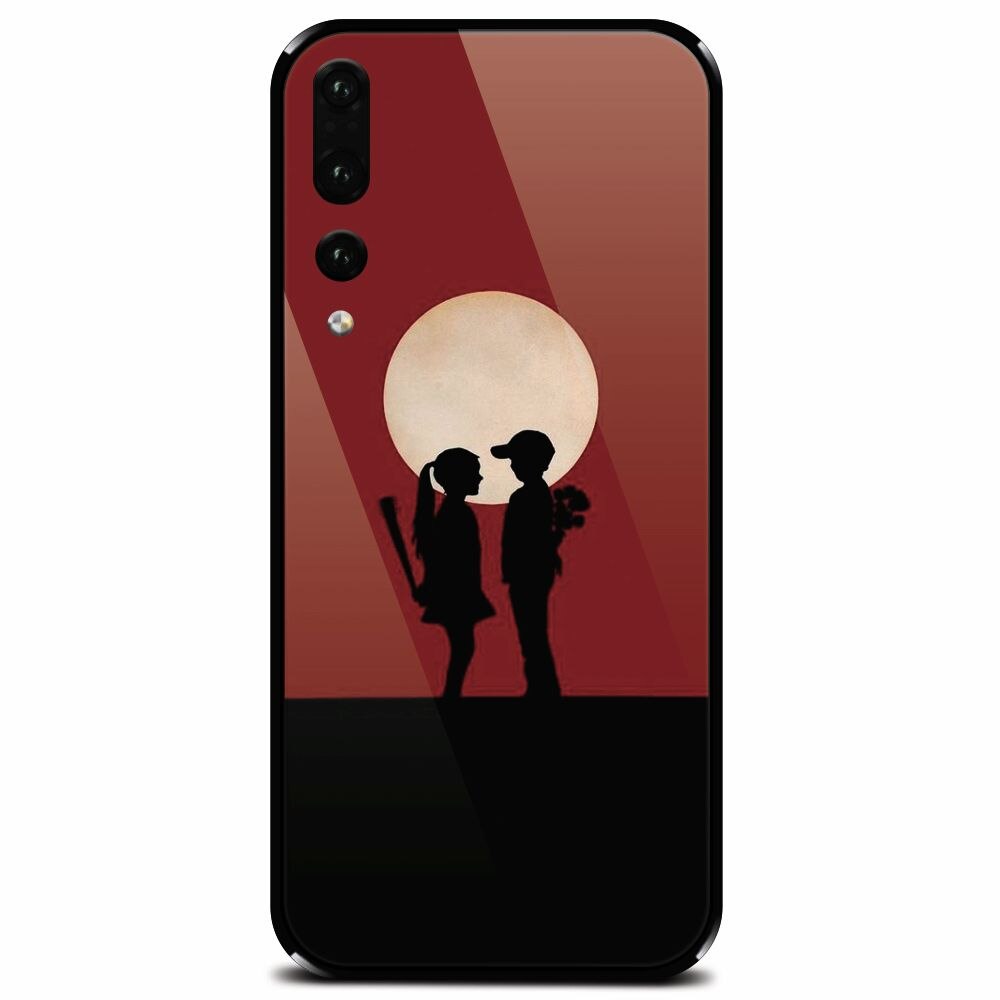 Husa din sticla securizata pentru Huawei P20 Pro, Boy Girl Love Story