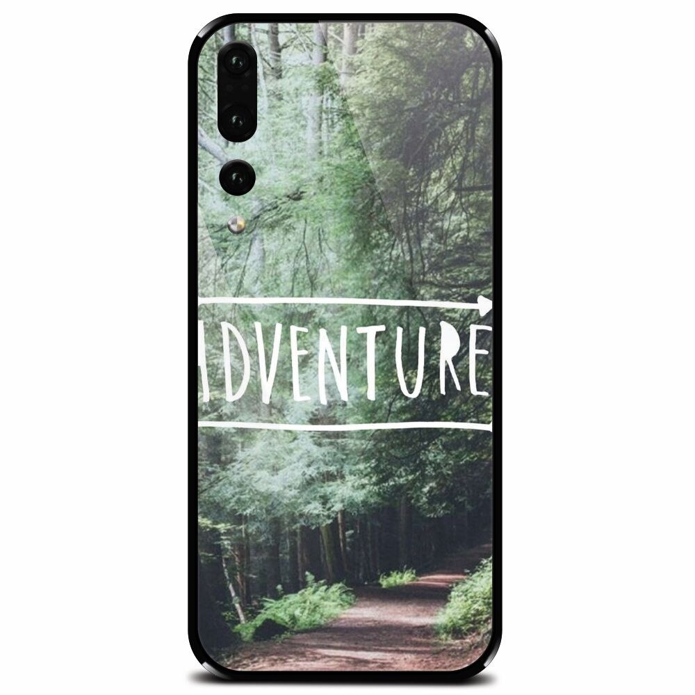 Husa din sticla securizata pentru Huawei P20 Pro, Adventure Forest Path