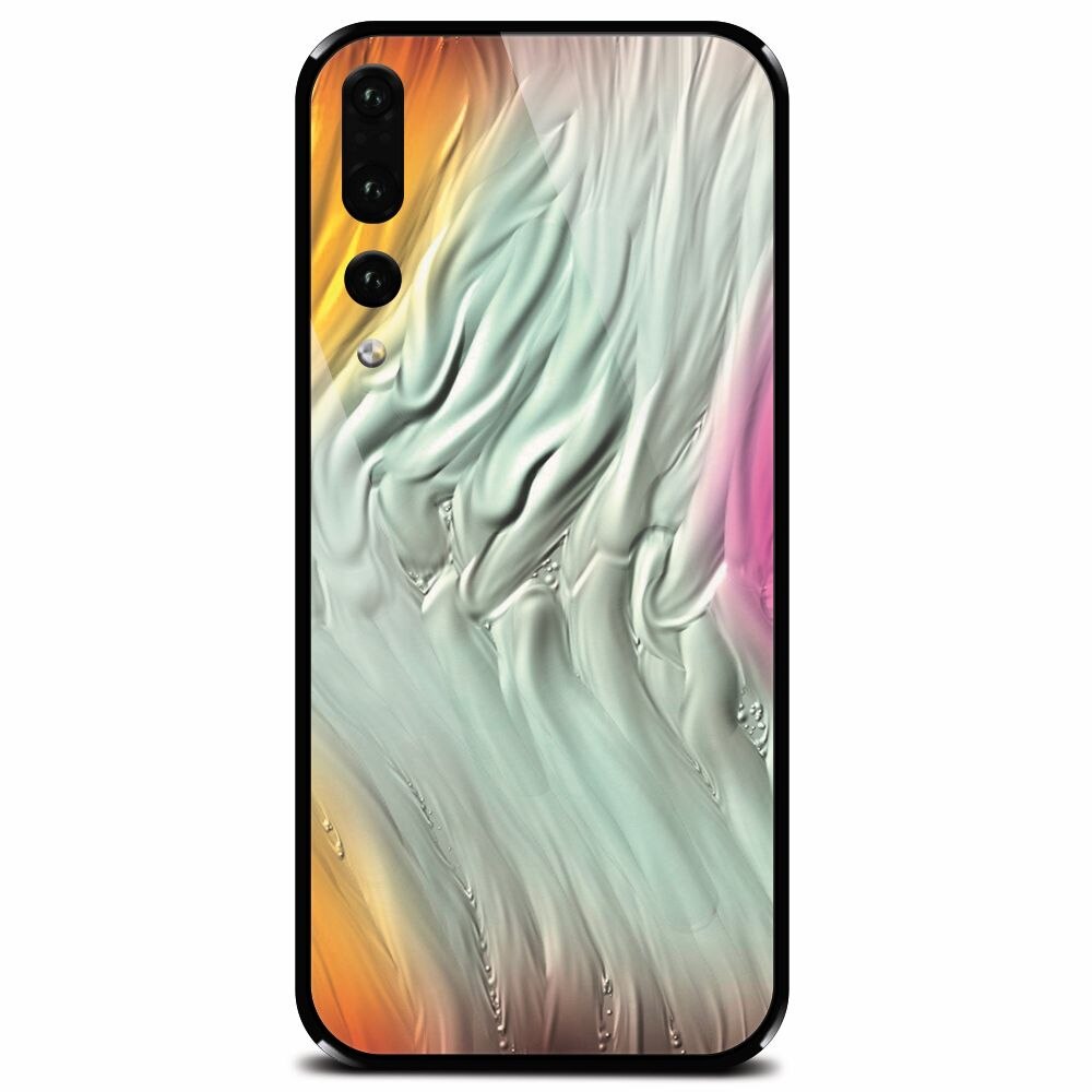 Husa din sticla securizata pentru Huawei P20 Pro, Attractive Abstract Design